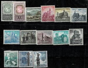 SPAIN 1965-66-67  SPANISH DEFINITIVES MNH/MH