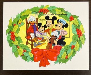 Turks & Caicos Disney Christmas 1982  Souvenir Sheet