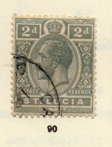 St Lucia 1920s Early Issue Fine Used 2d. NW-170486