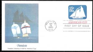 U.S. U598 America's Cup FDC (Fleetwood) 