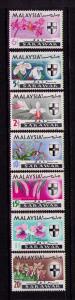 SARAWAK Sc# 228 - 234 MNH FVF Set7 Orchids State Crest