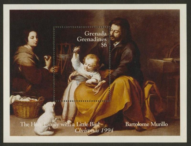 Grenada Grenadines 1709 MNH Christmas, Holy Family with a little Bird, Dog