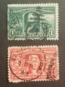 US Scott 323 324 - 1904 Louisiana Purchase Used Stamp Lot z1658