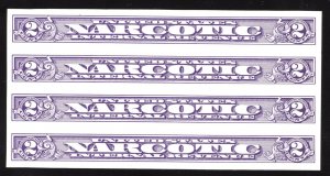 MOMEN: US STAMPS #RJA80a NARCOTIC REVENUE NO WMK BLOCK MINT OG NH LOT #71802