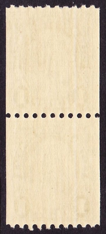 Scott 604, Unused NH Pair, 1c Franklin Vertical Coil