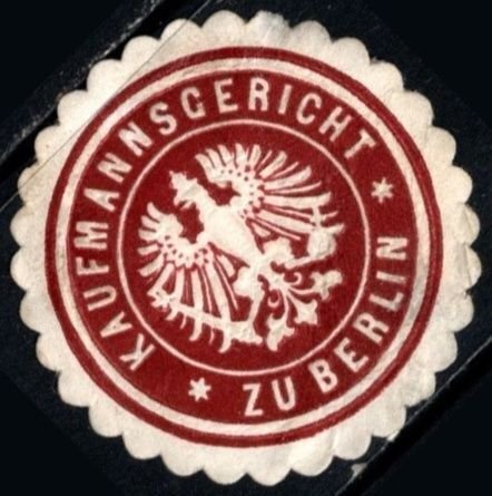 Vintage Germany Letter Seal Merchants Court Of Berlin