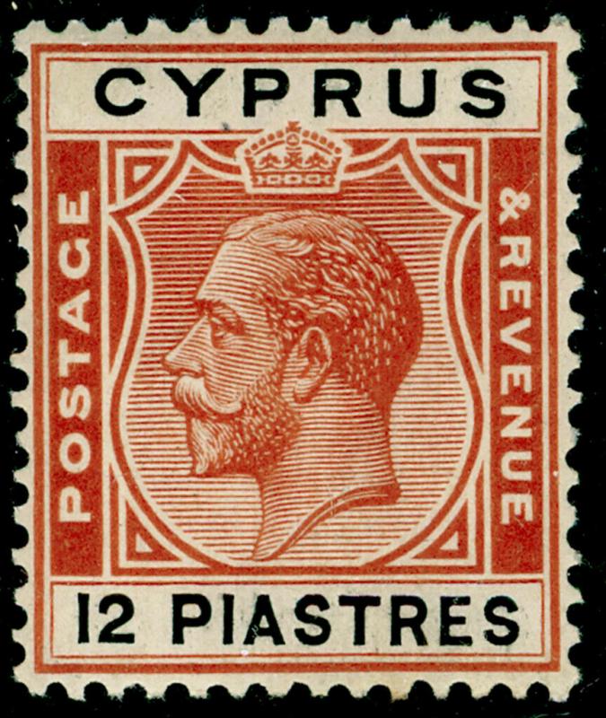 CYPRUS SG114, 12pi chestnut & black, M MINT. Cat £15.