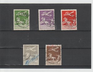 Denmark  Scott#  C1-C5  Used  (1925-9 Airmail)