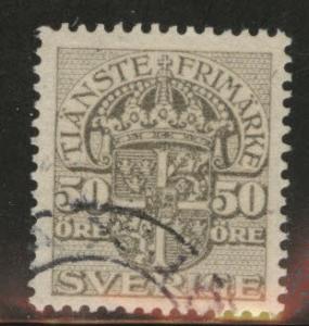 SWEDEN Scott o55 used 1910 official stamp 