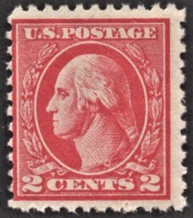 US 527 MNH  2 Cent Washington-Carmine Type V CV $40
