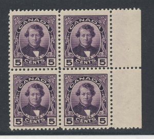 4x Canada MNH VF Stamps Block of 4x #146 -5c Mc Gee MNH VF Guide Value = $48.00