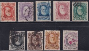 Brazil 1878 #68-77 fvf-u 'Emperor Dom Pedro' Issue (Short set 700r ...