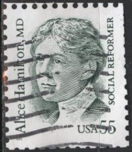 US 2940 (used, trimmed at right) 55¢ Alice Hamilton, MD (1995)