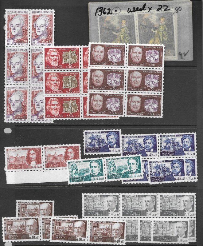 Desk Cleaning Lot # 2 All France MNH f-vf, see desc. 2020 CV $ 178.35