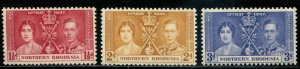 Northern Rhodesia SC# 22-4 KGVI Coronation set MH