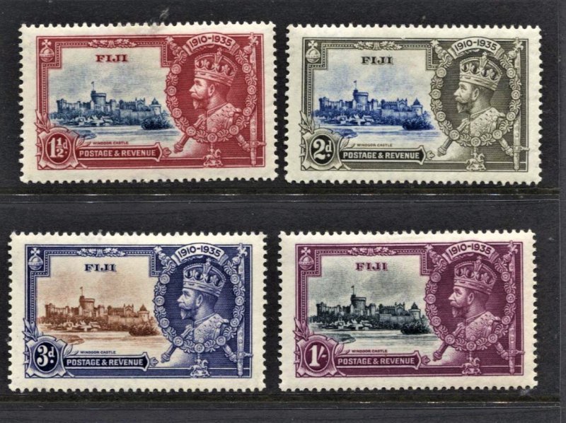 STAMP STATION PERTH - Fiji #110-113 KGV Silver Jubilee MH CV$22.00