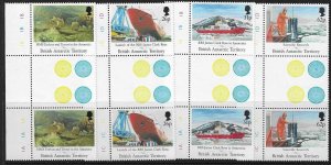 BRITISH ANTARCTIC TERR. SG200/3 1991 VOYAGE OF JAMES CLARK ROSS GUTTER PAIR MNH