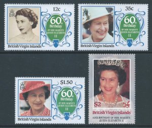 Virgin Islands #532-5 NH QEII 60th