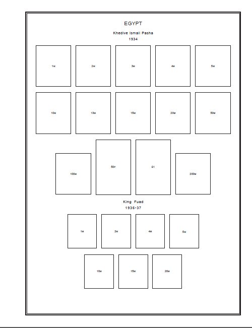 EGYPT STAMP ALBUM PAGES 1866-2011 (310 PDF digital pages)