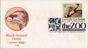 ZAYIX 1996 US 3105 FDC GAMM Cachet Louisville Endangered Black-footed Ferret