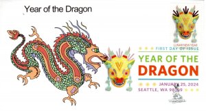 Lunar New Year: Year of the Dragon (2024) FDC w/ DCP