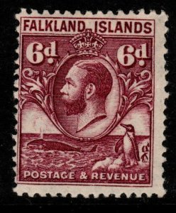 FALKLAND ISLANDS SG121 1929 6d PURPLE MTD MINT