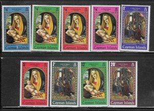 Cayman Islands #242-250  Christmas 1969  (MNH  CV $2.25
