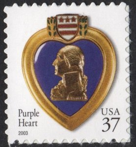 SC#3784 37¢ Purple Heart Single (2003) SA