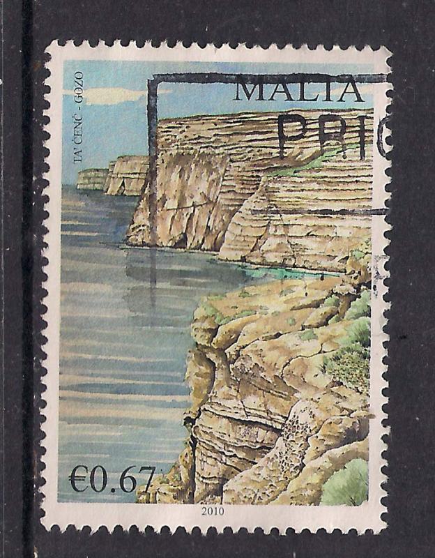 Malta 2010 67c. Coastlines Ta'Cenc Gozo Used stamp ( B382 )