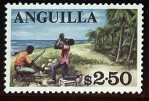 ZAYIX - Anguilla 30 MNH - Nature - Plants - Beach - Fruit - Coconut Harvesting 