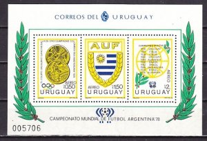 Uruguay, Scott cat. C434. Argentina World Cup Soccer s/sheet.