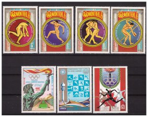EQUATORIAL GUINEA 1975 OLYMPIC GAMES MONTREAL 7v MNH