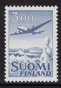 FINLAND SG679 1963 3m BLUE AIR STAMP MNH