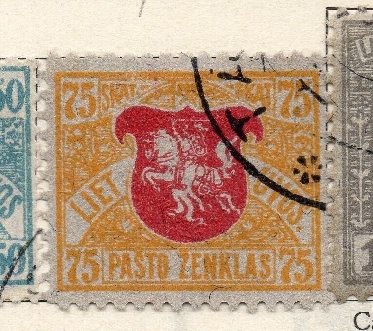 Lithuania 1919 Early Issue Fine Used 75s. 175588