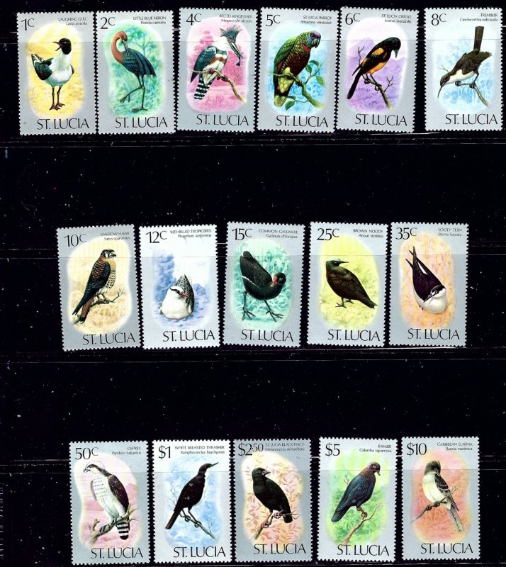 St Lucia 387-402 MNH 1976 Birds    (ap1263)