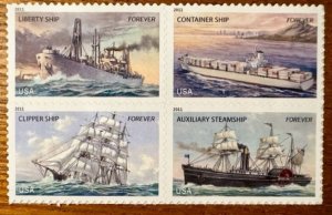 US# 4551a Merchant Marine Block of 4 forever 2011 Mint NH