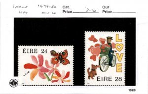 Ireland, Postage Stamp, #679-680 Mint NH, 1987 Love (AB)