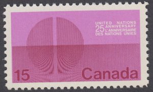 Canada - #514 15c United Nations - MNH