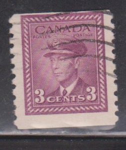 CANADA Scott # 280 Used - KGVI Coil Stamp - War Issue