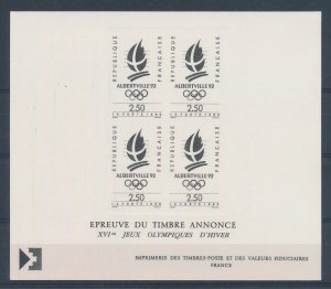 France 1990 MNH Stamps Blackprint Scott 2206 Sport Olympic Games