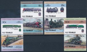 [63585] Tuvalu 1984 Steam Locs - Trains - Railways Nui MNH