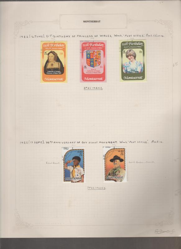 Montserrat Used Stamp Collection