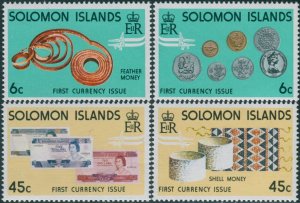 Solomon Islands 1977 SG349-352 Coins and Banknotes set MNH