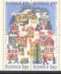 Sweden Sc 1614-1617 1986 Christmas stamp set mint NH