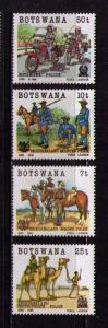 BOTSWANA Sc# 368 - 371 MH FVF Set4 Border Police Camel