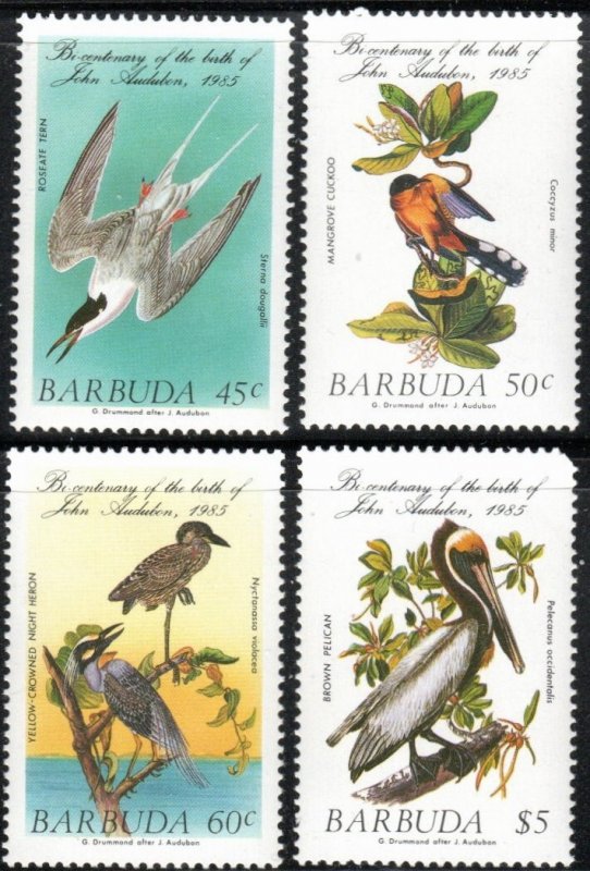 Barbuda 701-04 - Mint-NH - Audubon Birds (Cpl) (1985) (cv $6.10)