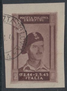ITALY 1946 Polish Corp Sassone n.3Aa cv 1650$  Brownish gray - unperforated used