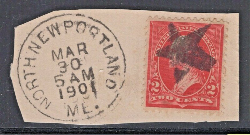 #267 Used Fancy Solid 5-Pointed Star Cancel  North New Portland, Maine (JH 5/4)