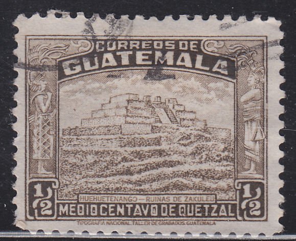 Guatemala 310 Zakuleu Mayan Ruins 1945