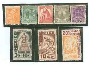 Mexico #729-733/737-739 Unused Single (Complete Set)